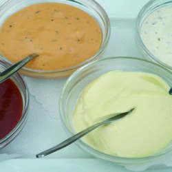 Salsas, poca cantidad e ingredientes naturales